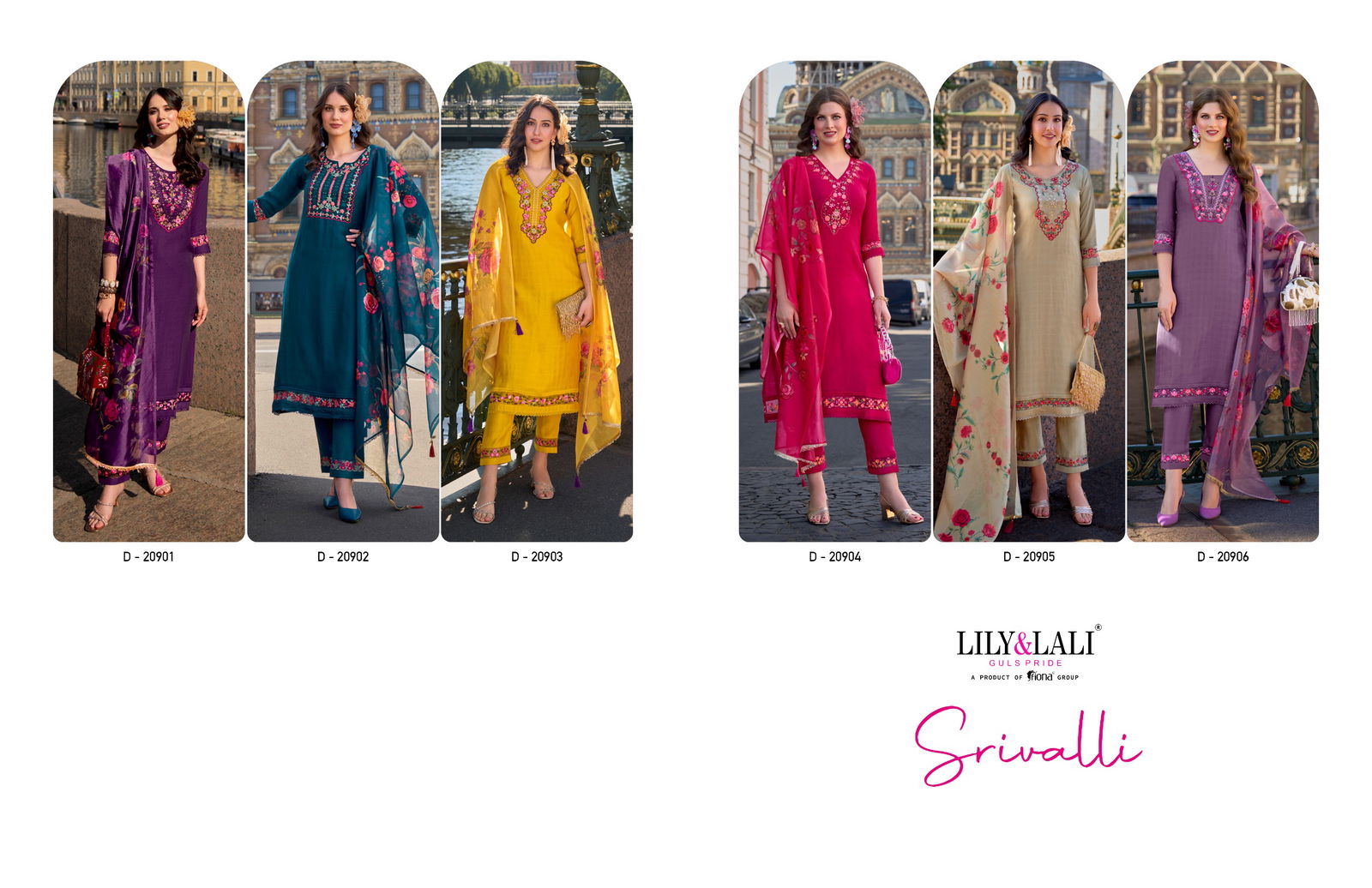 Srivalli By Lily And Lali Embroidery Handwork Viscose Readymade Suits Wholesale Online